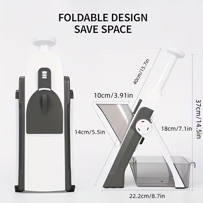 4 in 1 Mandoline Spring Slicer – Vegetable & Fruit Cutter