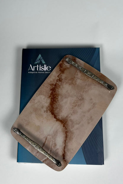 Pink Marble Style Tray