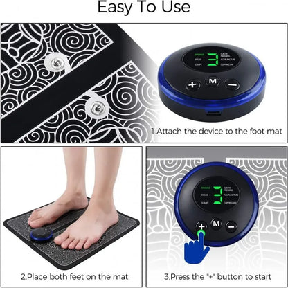 EMS Portable Electric Foot Massager Mat
