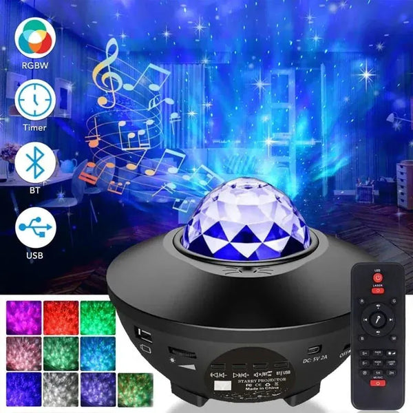 Galaxy Star Projector Lamp with LED