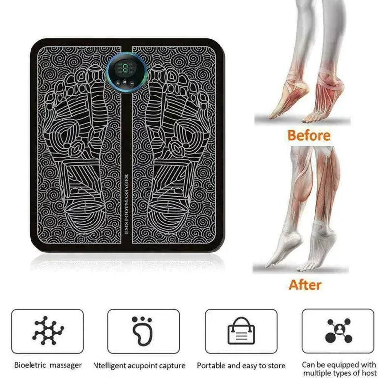 EMS Portable Electric Foot Massager Mat
